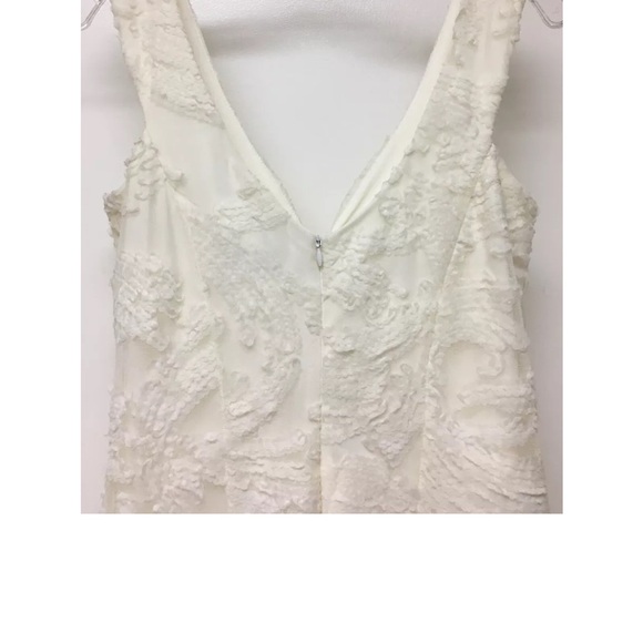 DRESS the POPULATION NWT Ivory Maya Lace Mesh Overlay Fit 'n Flare Dress, M - Picture 16 of 16